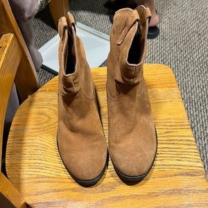 Suede booties. Barely worn. Size 7.5
